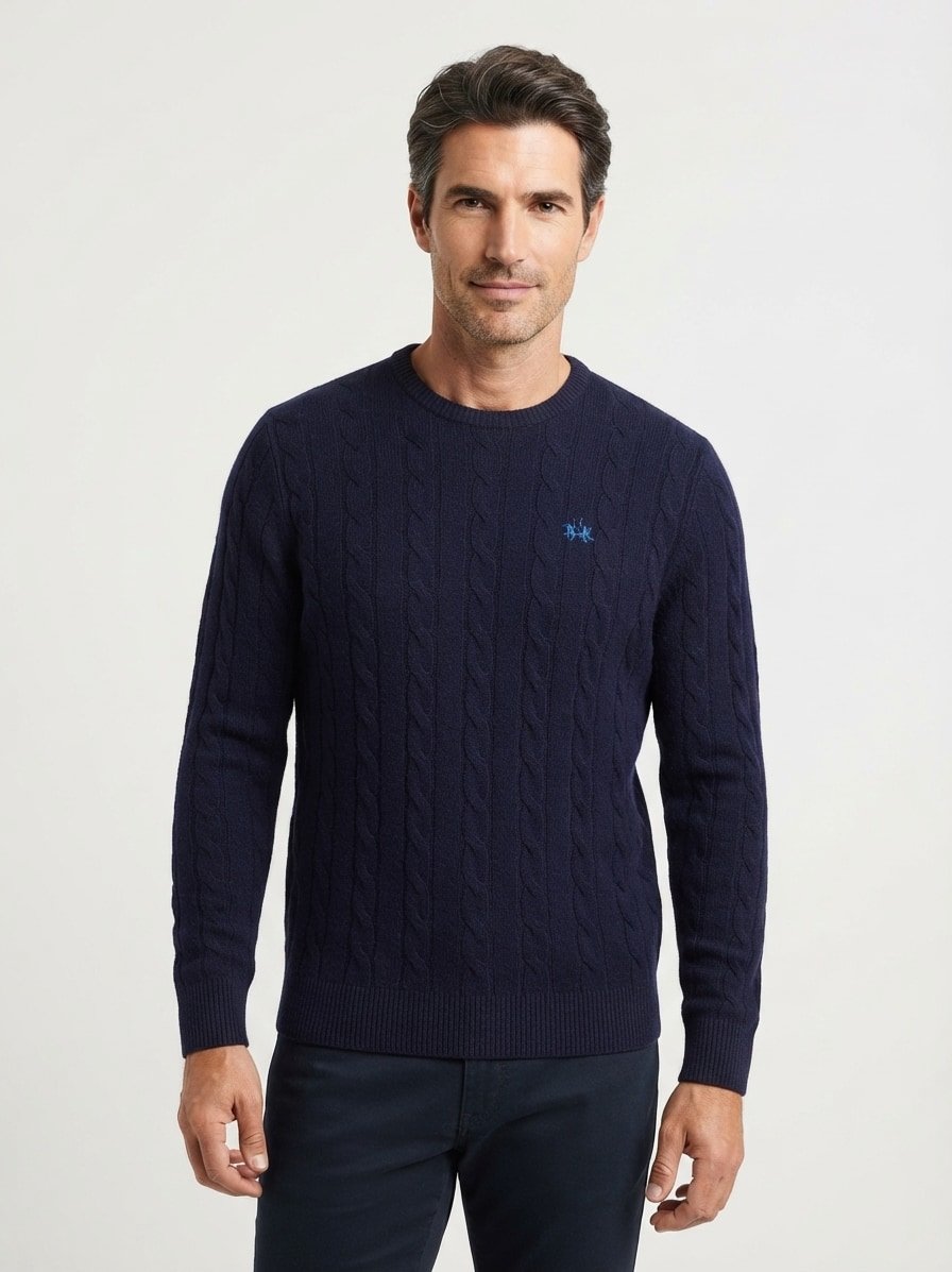 Pullover, Wolle-Kaschmir, navy