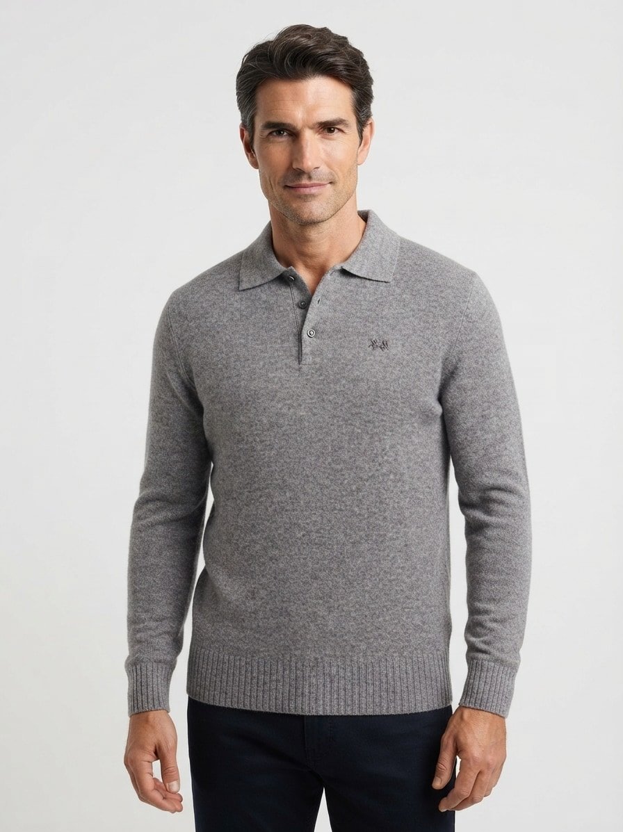 Pullover, Wolle-Kaschmir, grau