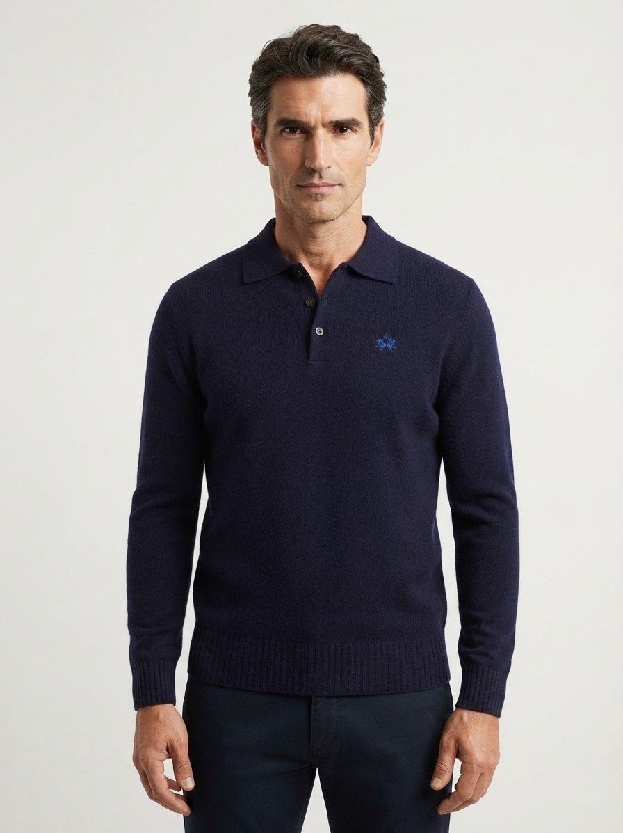 Pullover, Wolle-Kaschmir, navy