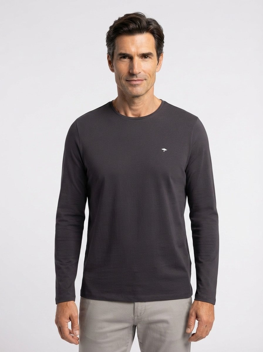 Longsleeve, Baumwolle, schwarz