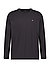 Longsleeve, Baumwolle, schwarz - schwarz