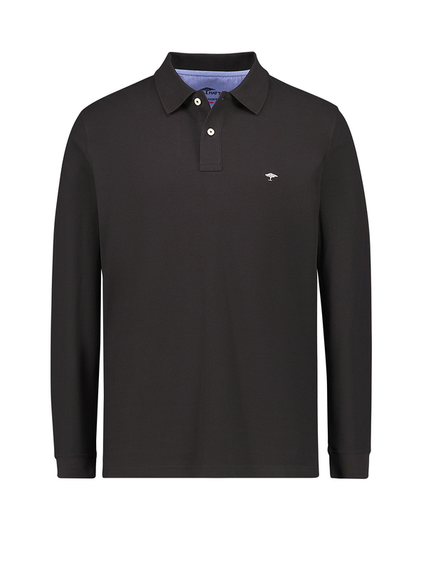 Polo-Shirt, Baumwolle-Piqué, schwarz