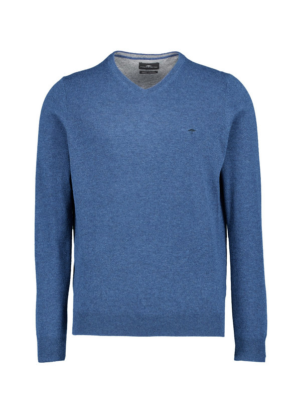 Fynch-Hatton Herren Pullover blau unifarben
