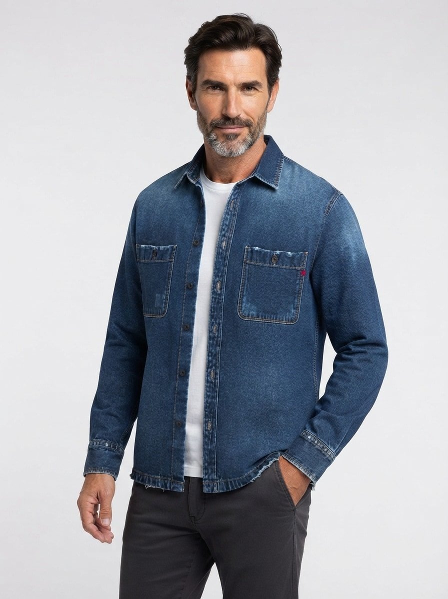 Jeansjacke Baumwolle, blau