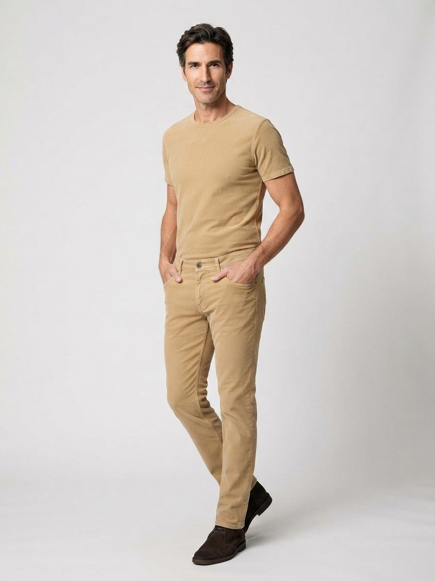 Jeans Grover, Straight Fit, Cord, beige
