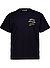 T-Shirt, Baumwolle, mit Rückenprint, dunkelblau - dunkelblau