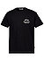 T-Shirt, Baumwolle, mit Rückenprint, schwarz - schwarz