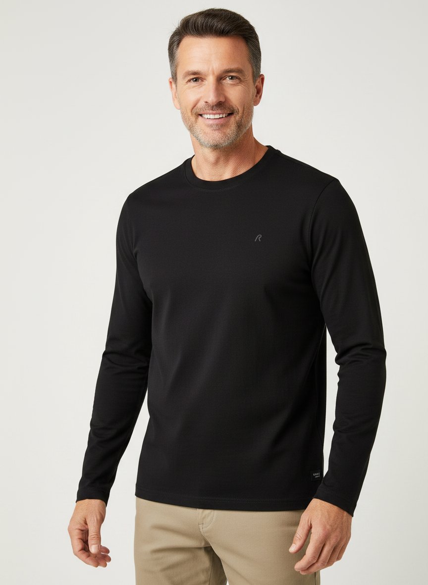 Longsleeve, Jersey, schwarz