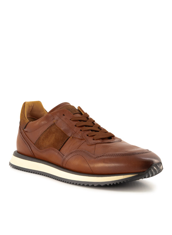 Sneaker, Leder, cognac