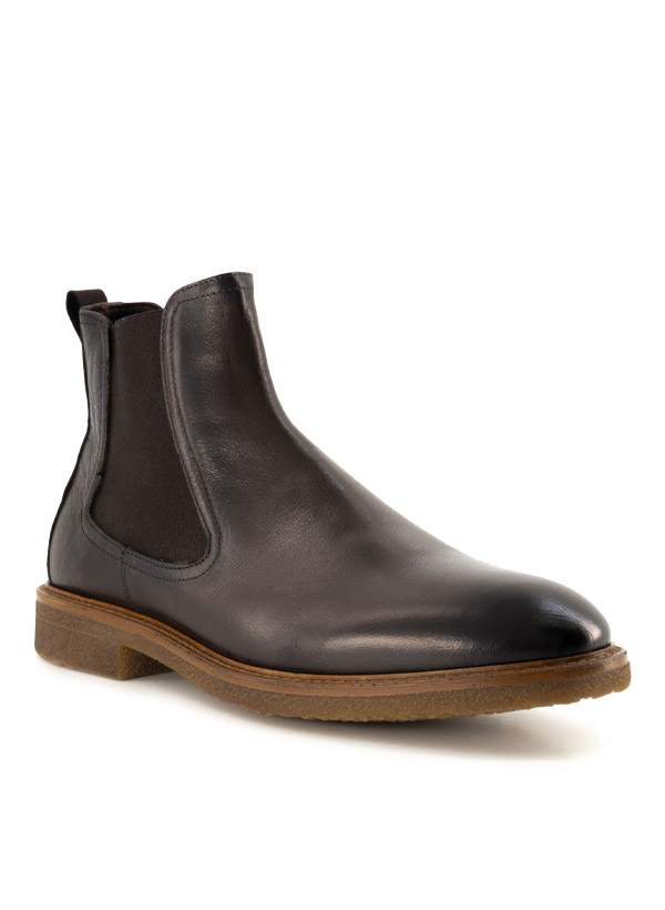 rosso e nero Herren Chelsea Boots braun Glattleder