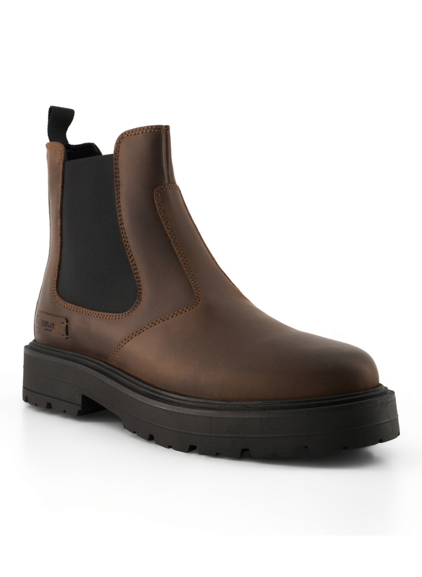 Replay Herren Chelsea Boots braun Glattleder