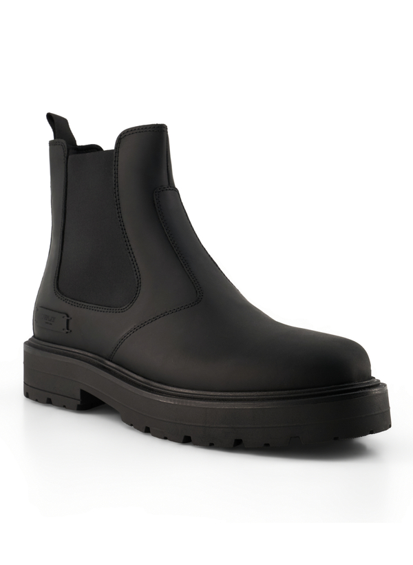 Replay Herren Chelsea Boots schwarz Glattleder