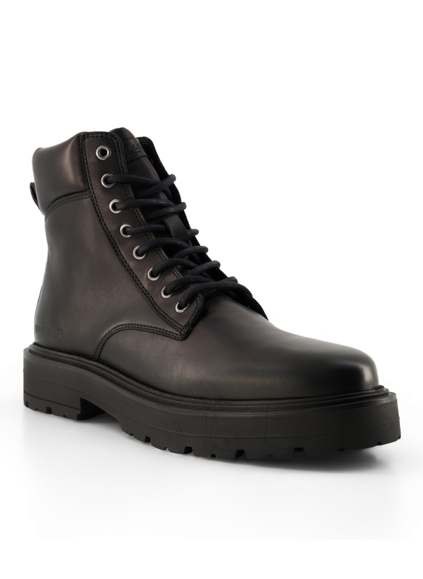Replay Herren Schnürboots schwarz Glattleder