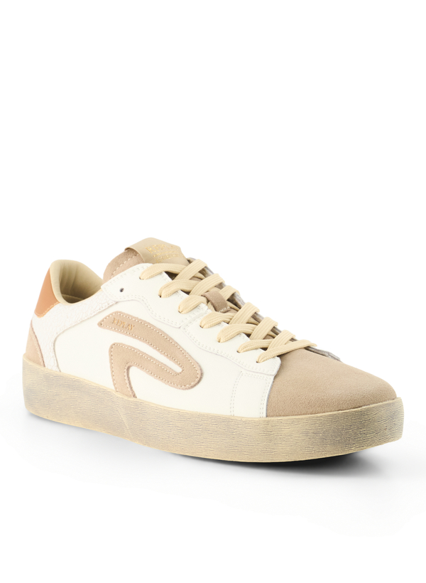 Replay Herren Sneaker beige Glattleder