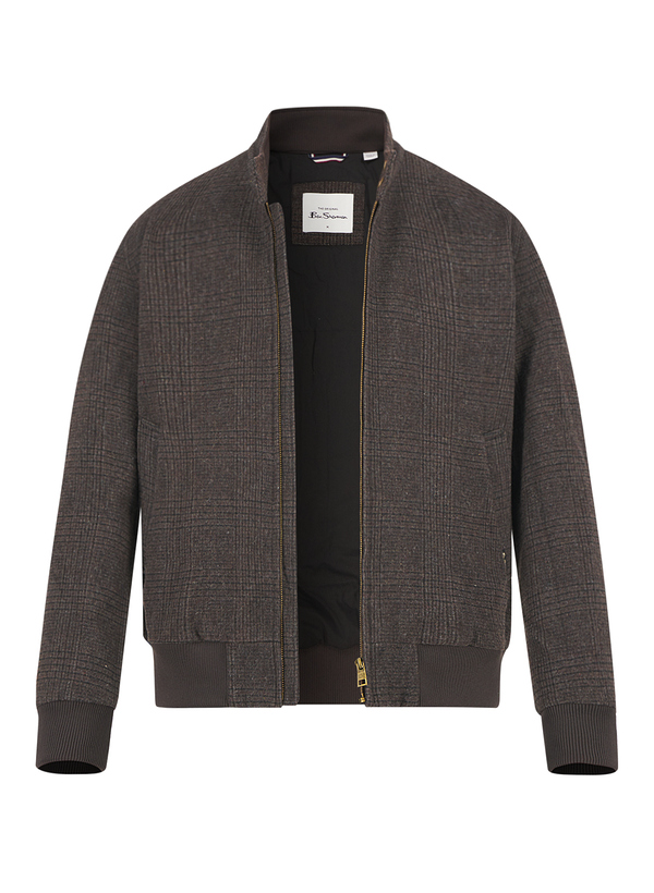 Ben Sherman Herren Jacken braun Wolle kariert