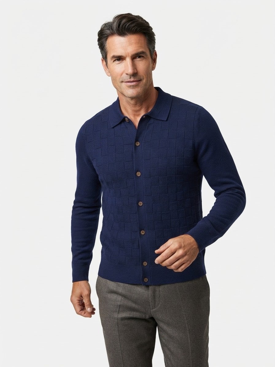 Cardigan, Baumwolle, navy