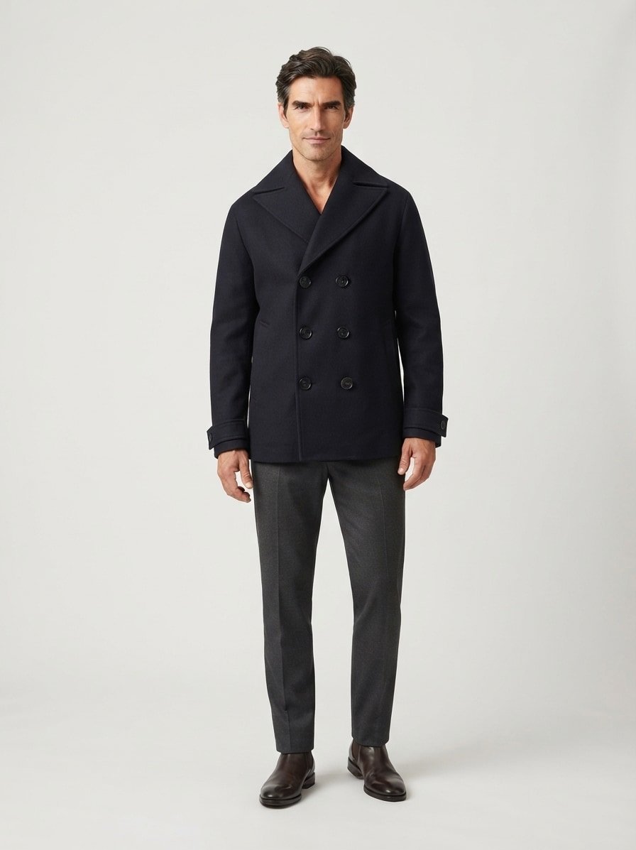 Cabanjacke, Wolle, navy