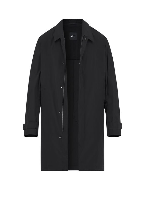 Mantel Clark, Relaxed Fit, Mikrofaser wasserabweisend, schwarz