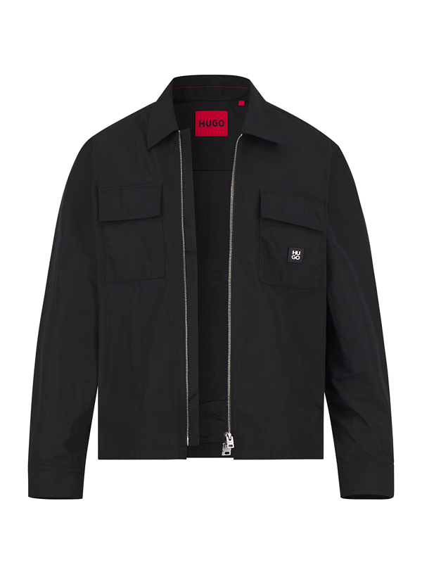 Overshirt, Mikrofaser wasserabweisend, schwarz