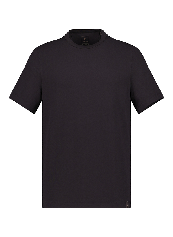 T-Shirt, Regular, B Tech, Baumwoll-Stretch, schwarz strukturiert