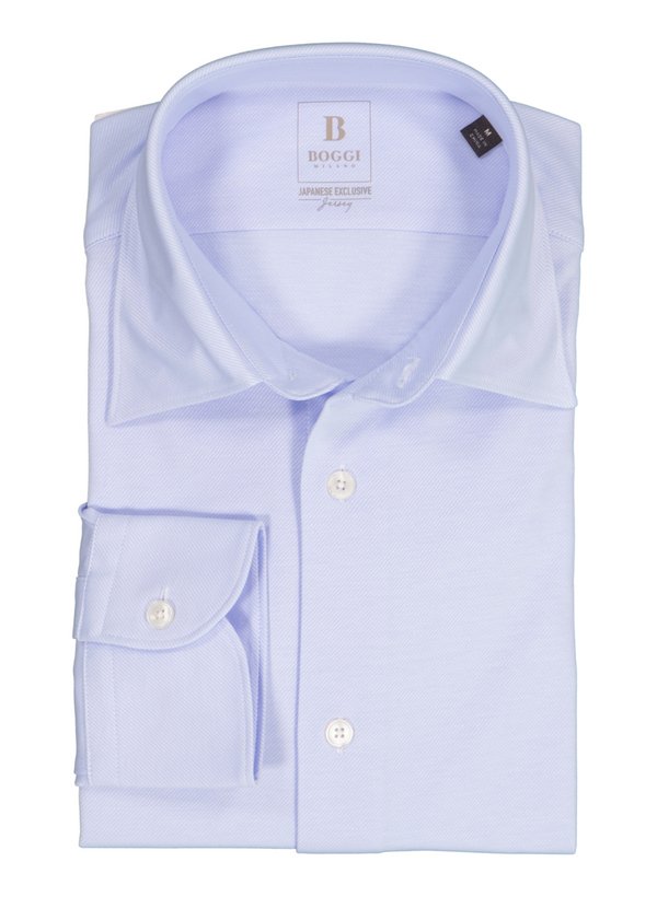 Hemd, Regular, Jersey, Kent, hellblau