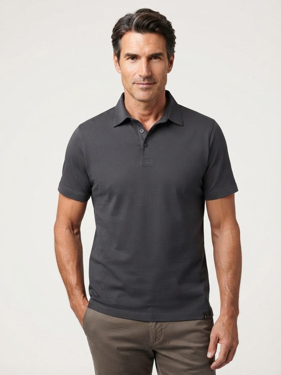 Polo-Shirt, Regular, Baumwoll-Stretch, Jersey, dunkelgrün