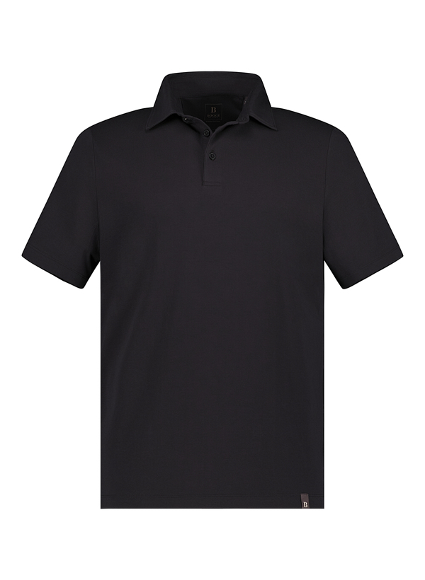 Polo-Shirt, Regular, Baumwoll-Stretch, Jersey, schwarz