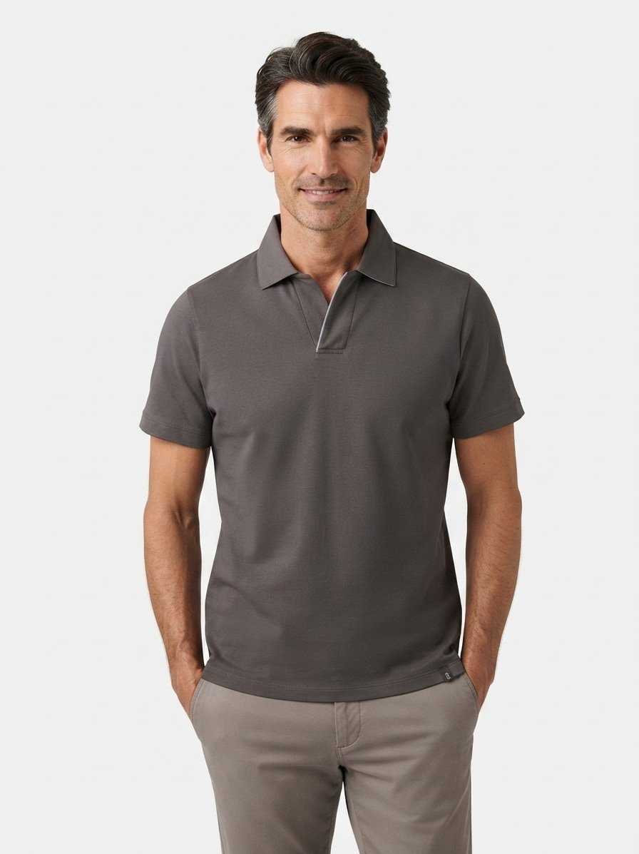 Polo-Shirt, Regular, Baumwoll-Piqué, militärgrün