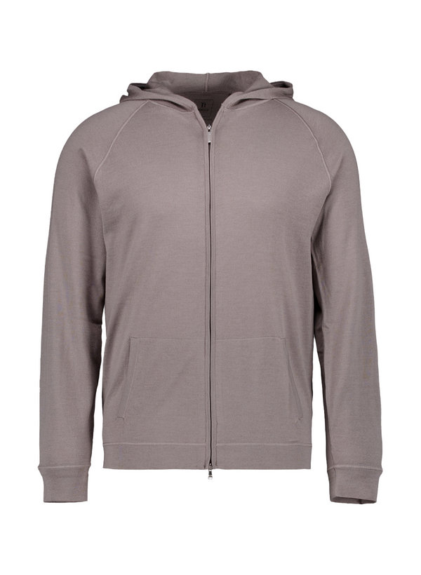 Kapuzenjacke, Regular, Merinowolle superfein, taupe