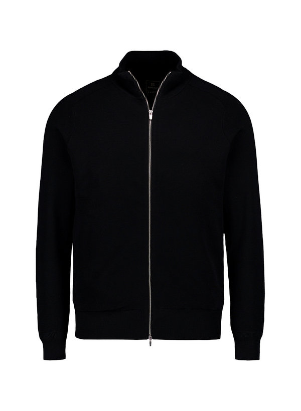 Cardigan, Regular, Merinowolle extrafein, schwarz