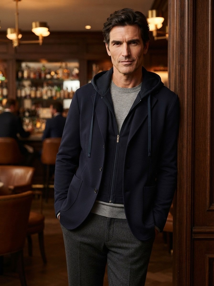 Sakko Madison, Jersey, navy