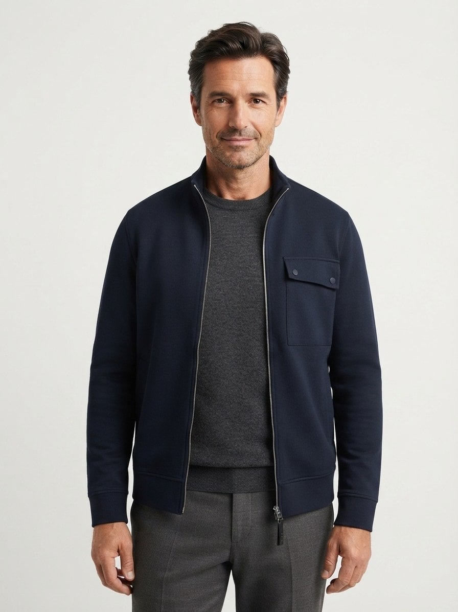 Sweatjacke, Scuba wasserabweisend, navy