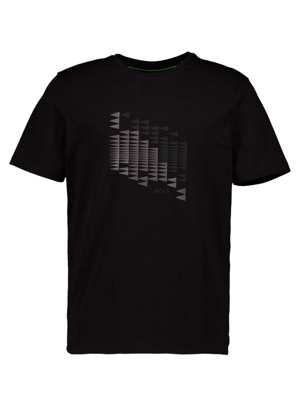 T-Shirt, Baumwoll-Stretch, schwarz
