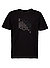 T-Shirt, Baumwoll-Stretch, schwarz - schwarz