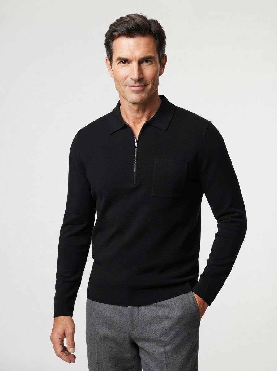 Pullover, Schurwolle, schwarz