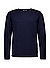 Pullover, Merinowolle extrafein, dunkelblau meliert - dunkelblau