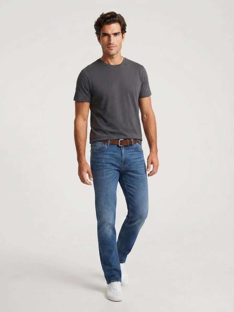 Lefthand Denim, Robi, Regular Fit, Baumwolle-T400®, blau