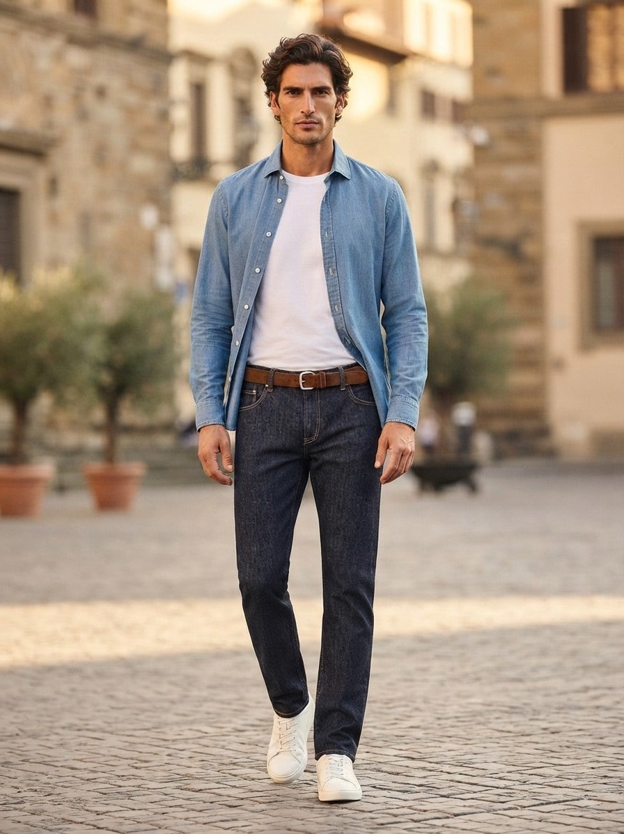 Super Stretch Authentic Denim, Bill, Modern Fit, Baumwolle-T400®, navy
