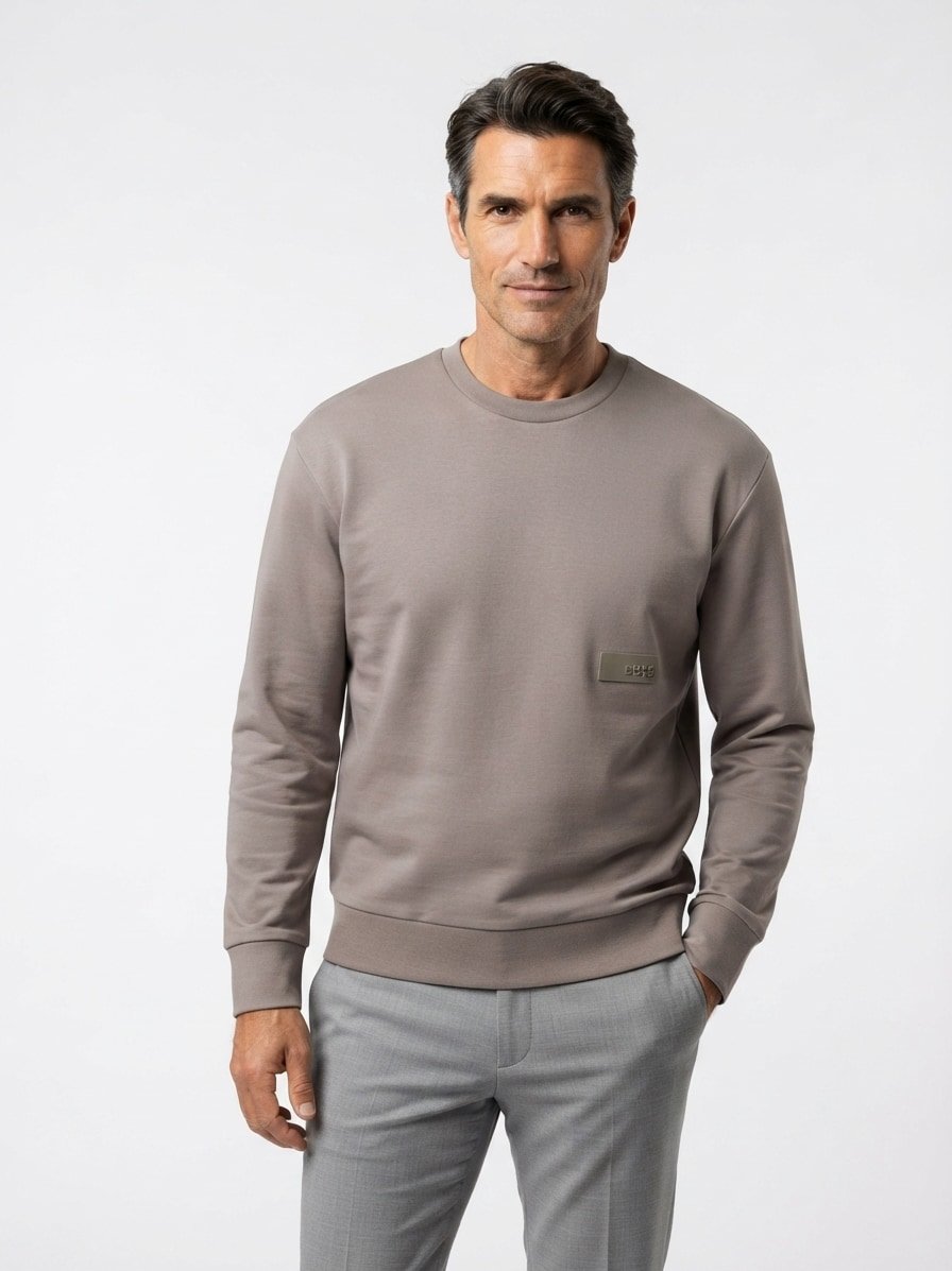 Sweatshirt, Baumwolle, braun