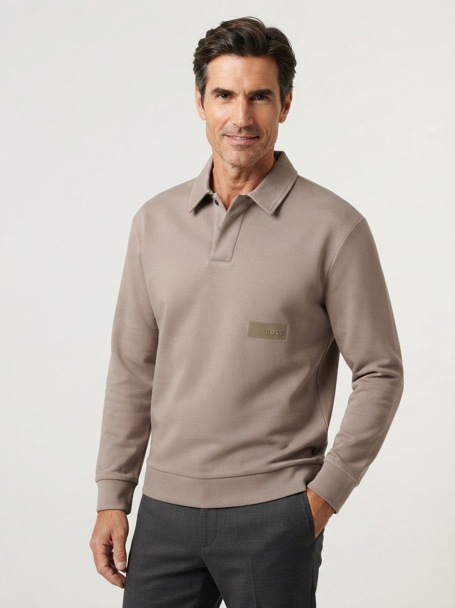 Sweatshirt, Baumwolle, taupe