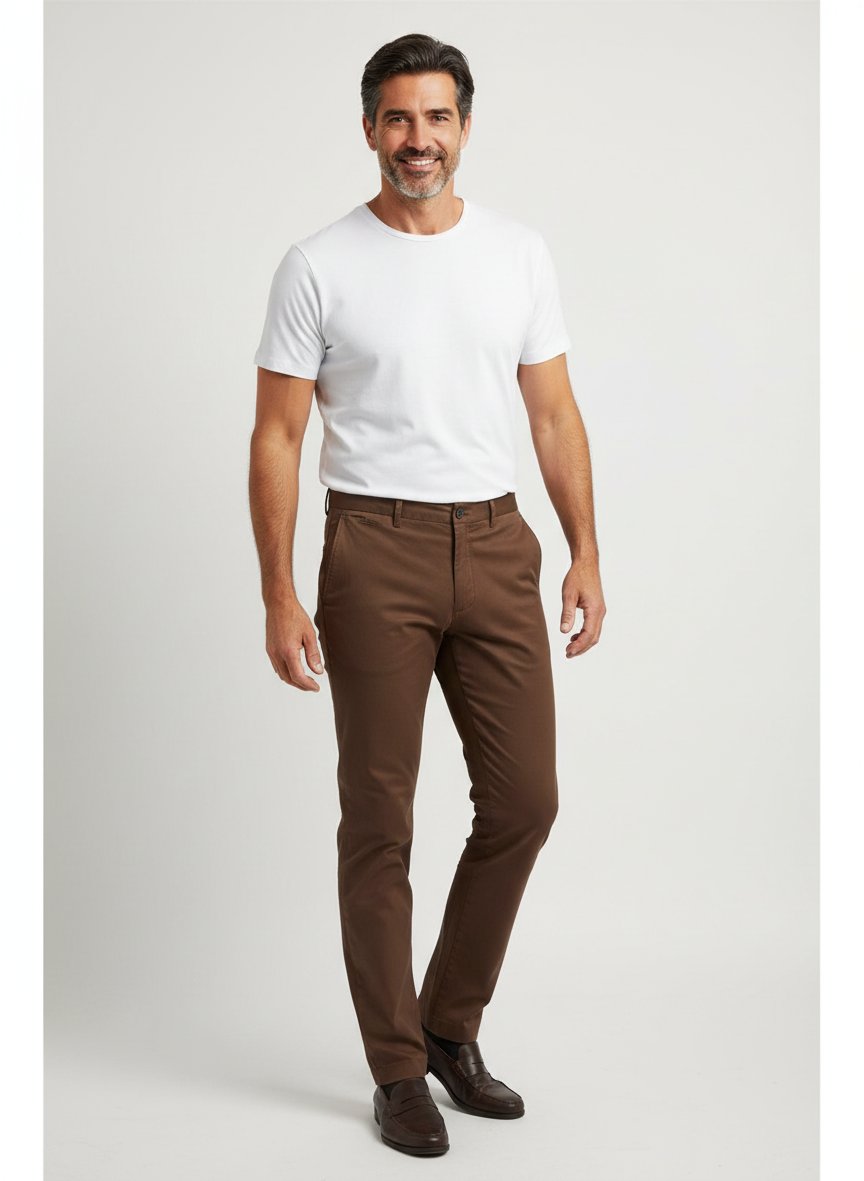 Chino Peaker, Regular Fit, Baumwoll-Stretch, braun