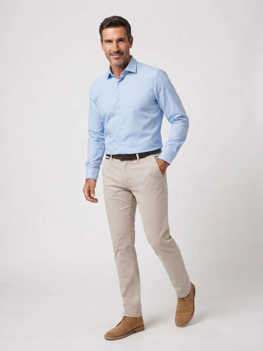 Chino Taura, Slim Fit, Baumwoll-Stretch, hellgrau