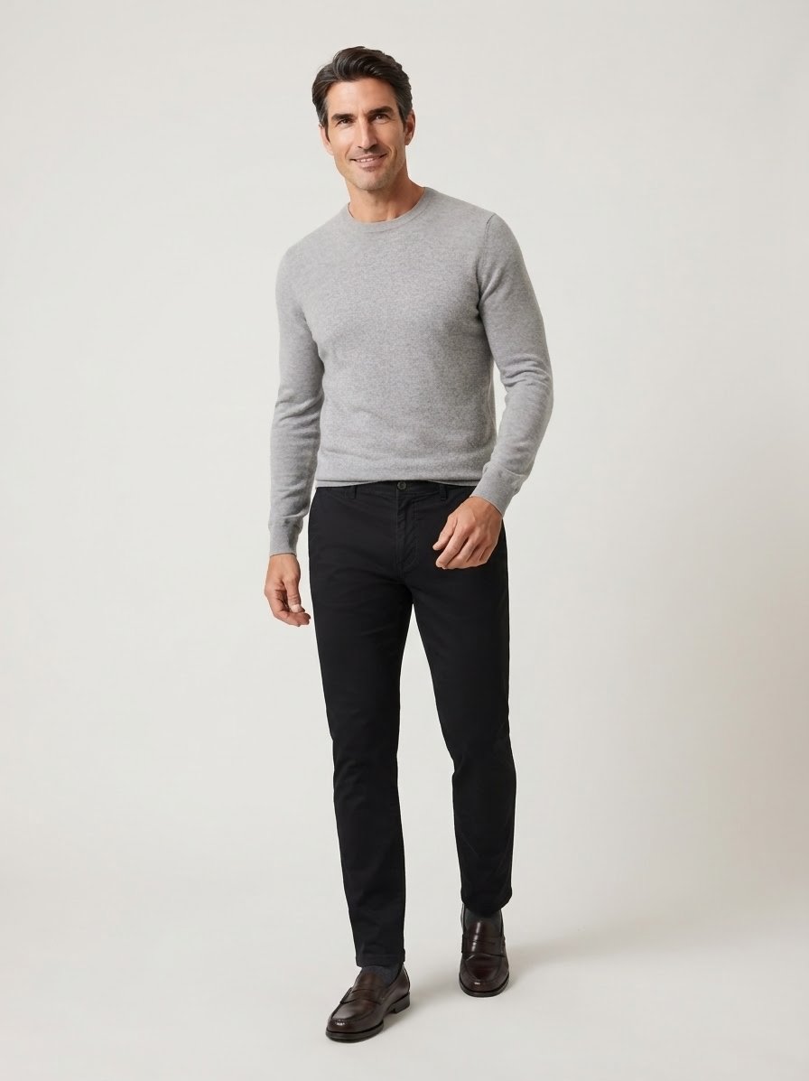 Pesco, Regular Fit, Baumwoll-Stretch, schwarz
