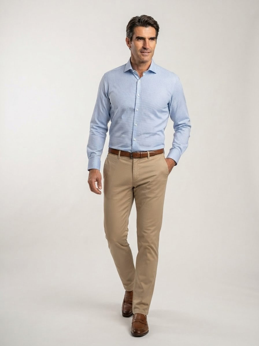 Pesco, Regular Fit, Baumwoll-Stretch, hellbraun