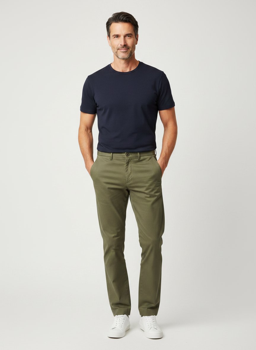 Hose Tourist, Slim Fit, Baumwoll-Stretch, oliv
