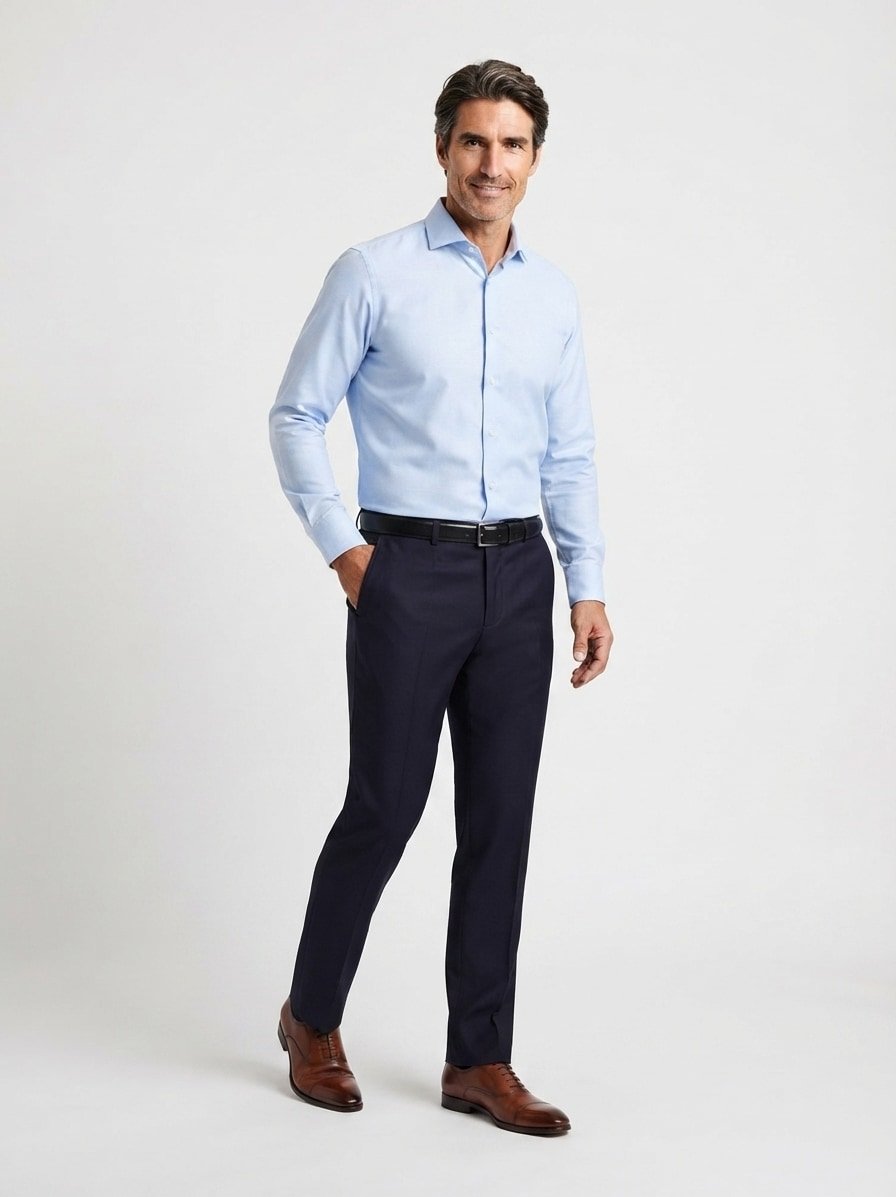 Hose Terni, Slim Fit, Schurwolle, dunkelblau