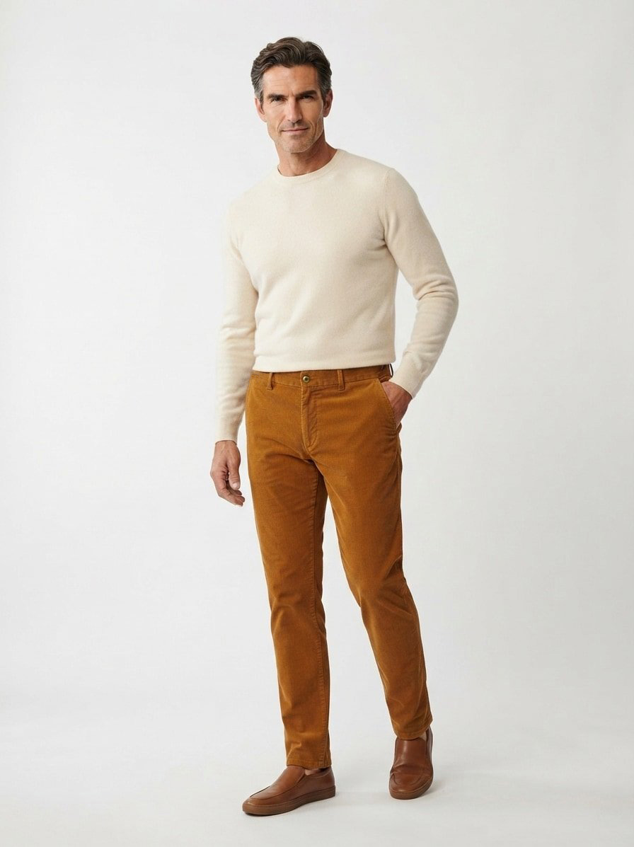 Chino Taura, Slim Fit, Cord, messing