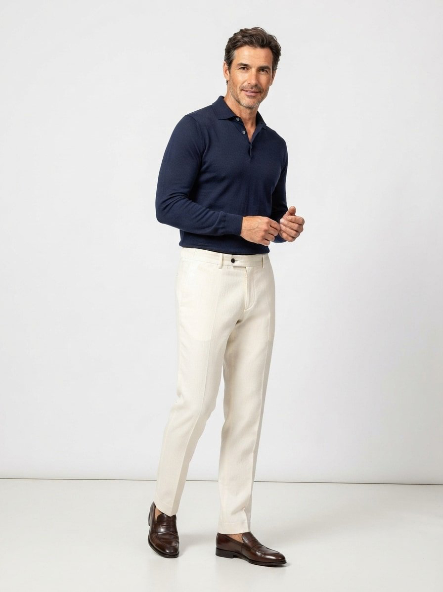 Hose Tilo, Slim Fit, Cord Kaschmir, offwhite