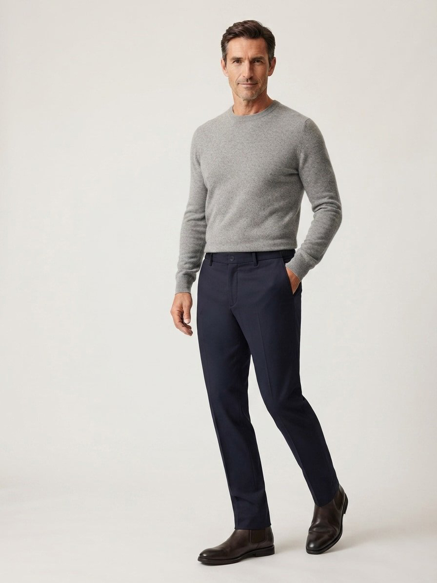 Chino Kaiton, Slim Fit, Performence-Stretch, dunkelblau