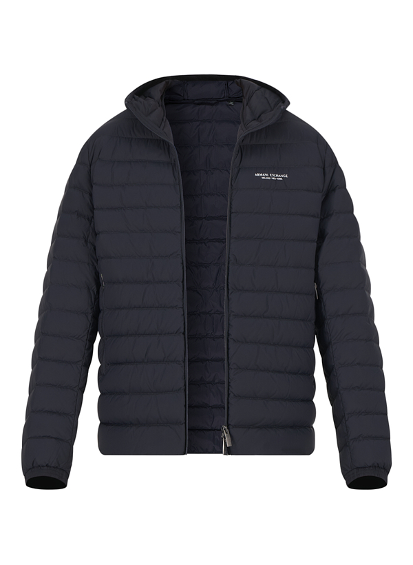 Daunenjacke, Mikrofaser, navy